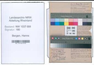 Entnazifizierung Hanns Bergen , geb. 24.06.1908 (Ingenieur)