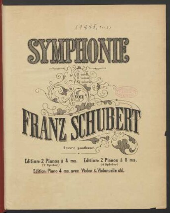 Symphonie in h-Moll oeuvre posthume