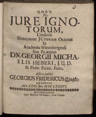 De Iure Ignotorum