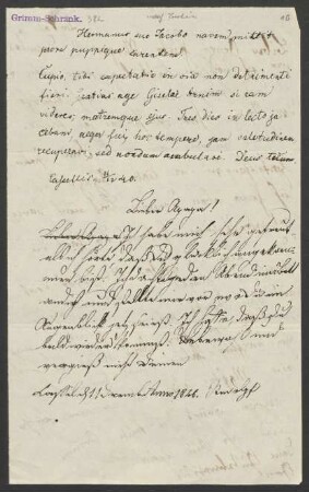 Brief an Jacob Grimm : 11.12.1840