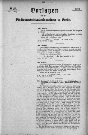 No. 27 (594-605), 6. September 1919