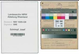Entnazifizierung Josef Schrimpf , geb. 25.03.1898 (Bauunternehmer)