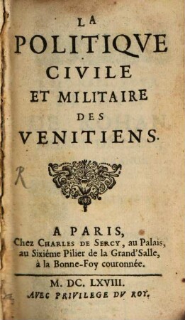 La politique des Venitiens