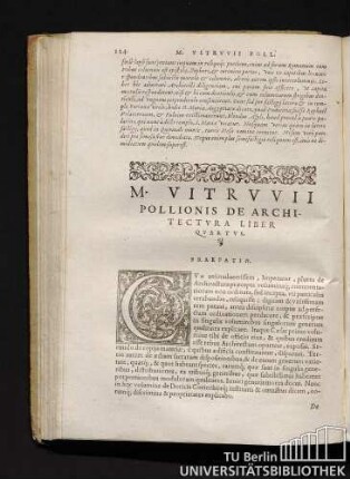 M. Vitruvii Pollionis De Architectura Liber Quartus.
