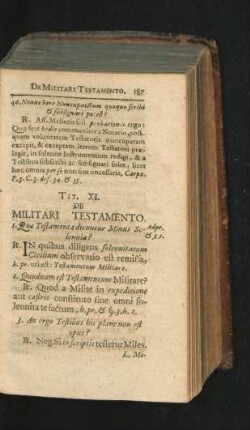 Tit. XI. De Militari Testamento.