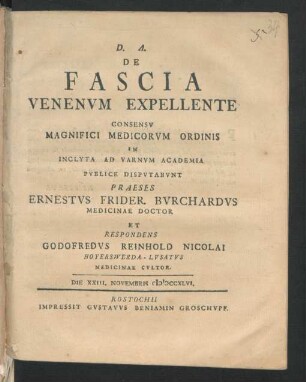 De Fascia Venenum Expellente