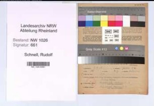 Entnazifizierung Rudolf Schnell , geb. 06.04.1909 (Landwirtschaftlicher Angestellter)
