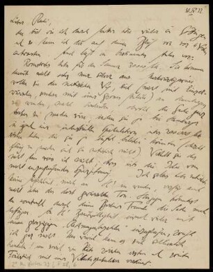 Brief von Franz Rosenzweig an Rudolf Ehrenberg