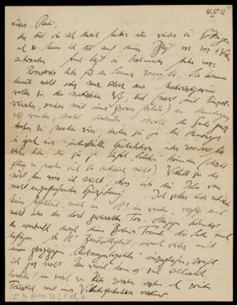 Brief von Franz Rosenzweig an Rudolf Ehrenberg