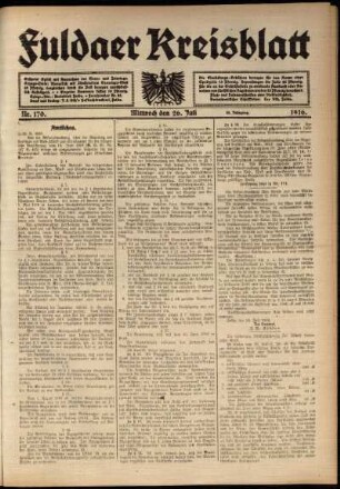 Ausgabe vom Mittwoch, den 26. Juli 1916.