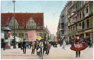 Leipzig : Grimmaische Straße während der Mustermesse