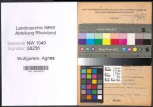Entnazifizierung Agnes Wolfgarten , geb. 06.02.1920 ()