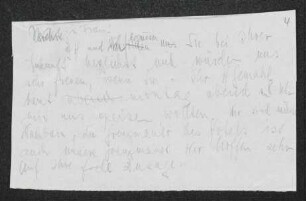 Brief von Margarete Hauptmann an Friederike von Unruh, geschrieben von Unbekannt