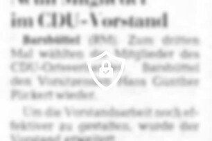 Neun Mitglieder im CDU-Vorstand