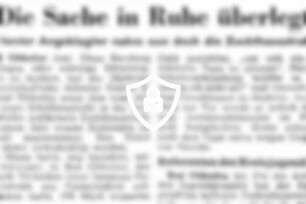 Die Sache in Ruhe überlegt