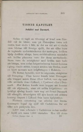 Tionde Kapitlet. Anfallet mot Danmark.