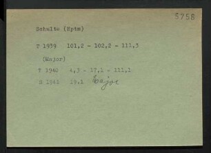 Schulte, NN.