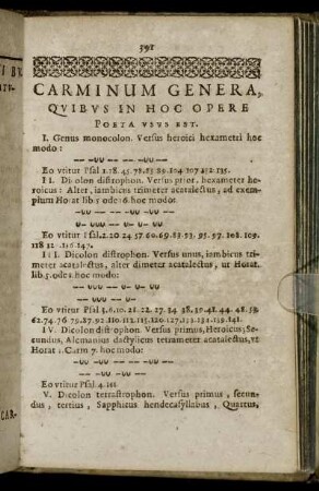 Carminum Genera Quibus In Hoc Opere Poeta Usus Est