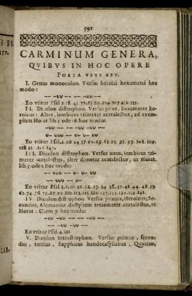 Carminum Genera Quibus In Hoc Opere Poeta Usus Est