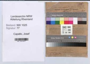 Entnazifizierung Josef Capallo , geb. 08.04.1900 (Verwaltungssekretaer)