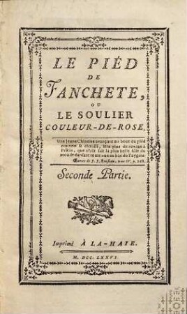Le Pied De Fanchete, Ou Le Soulier Couleur-De-Rose, 2