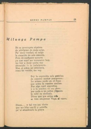 Milonga Pampa