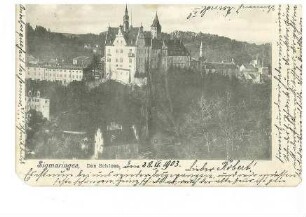 Schloss Sigmaringen (Ansicht vom Dettinger Berg)
