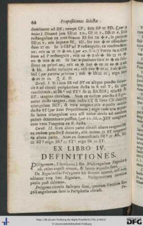 Ex Libro Quarto Definitiones.