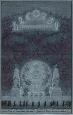 Große Illumination beim Saturnfest 1719 im Plauenschen Grund