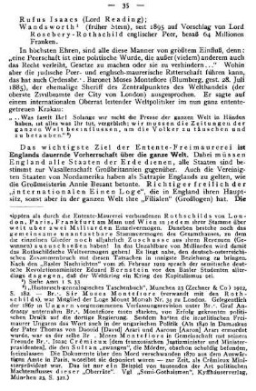 Das wichtigste Ziel der Entente-Freimaurerei [...]