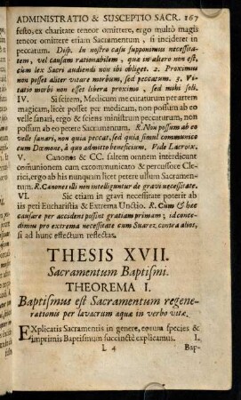 167-179, Thesis XVII. Sacramentum Baptismi.