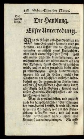 Die Handlung. Eilffte Unterredung