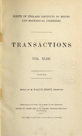 Transactions. 43. 1893/94 (1894)