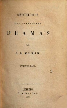 Geschichte des spanischen Drama's, 2
