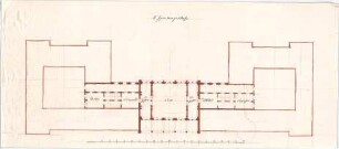 Voit, August von; Feldafing / Starnberger See (Bayern); Königliches Schloss (Königliche Villa) - 2. Zwischengeschoss (Grundriss)