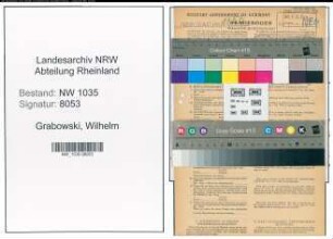 Entnazifizierung Wilhelm Grabowski , geb. 20.02.1921 (Kaufmaennischer Angestellter)