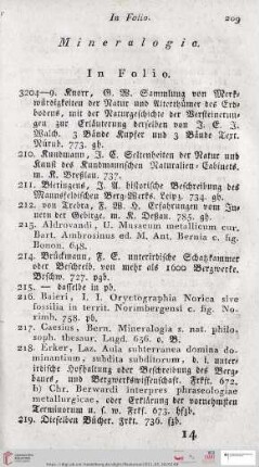 Mineralogia (Nr. 3204 - 3314)