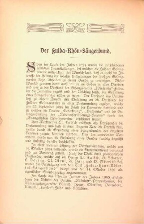 Der Fulda-Rhön-Sängerbund.