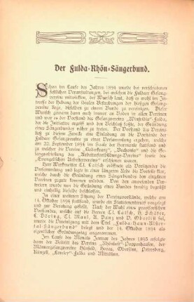 Der Fulda-Rhön-Sängerbund.