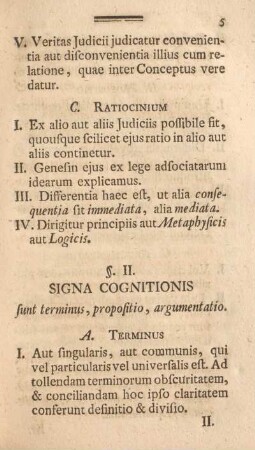 §. II. Signa cognitionis.
