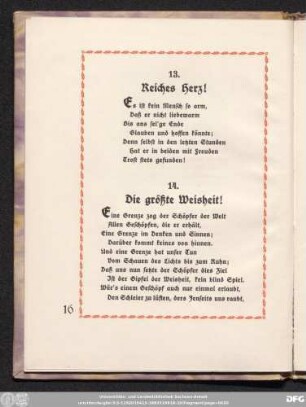 13. Reiches Herz!