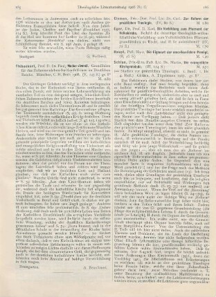 186-189 [Rezension] Haupt, Hans, Die Eigenart der amerikanischen Predigt