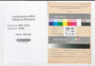 Entnazifizierung Werner Huck , geb. 19.10.1898 (Oberst)