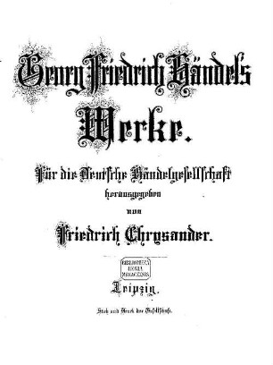 Georg Friedrich Händel's Werke. 53, Aci, Galatea e Polifemo : serenata