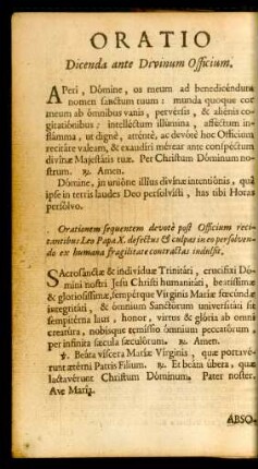 Oratio Dicenda ante Divinum Officium