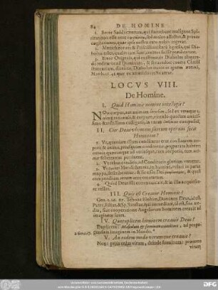 Locus VIII. De Homine.