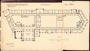 Technische Hochschule Schinkelwettbewerb 1900: Grundriss 1.Obergeschoss 1:200, Abteilung für Architektur