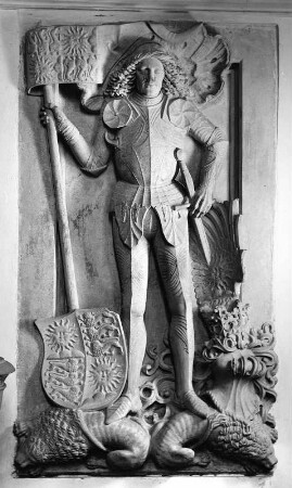 Grabmal für Andreas Truchsess von Waldburg : Grabmal für Andreas Truchsess von Waldburg. Stein (1511). Scheer, Katholische Pfarrkirche Sankt Nikolaus