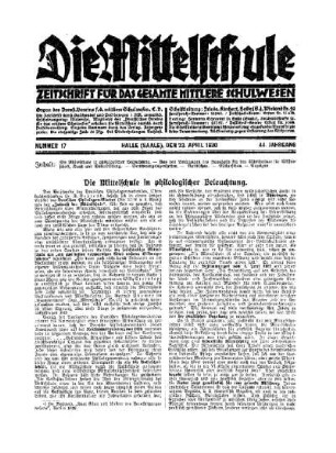 Die Mittelschule in philologischer Beleuchtung