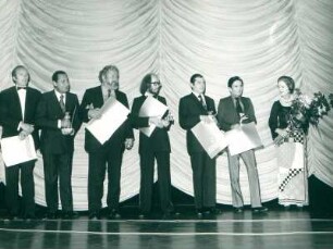 IFF 1972. Preisverleihung. Stars auf der Bühne